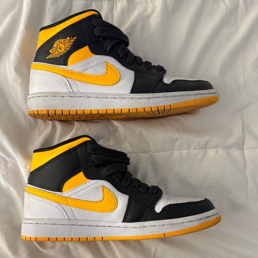 Nike Jordan 1 Yellow and Black High-Top Sneakers